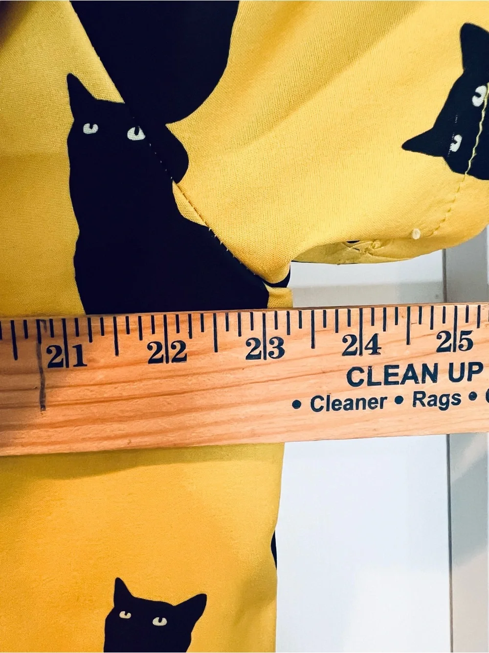 SHEIN Yellow Short-Sleeve Black Cat Button-Up Shirt Novelty Punk Funky Fun Sz XL
